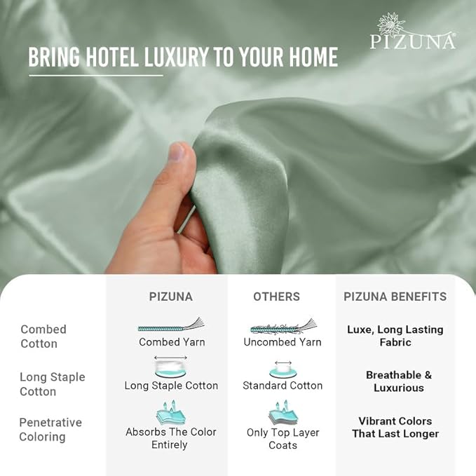 100% Cotton Pillowcase Set - King - 2 Piece