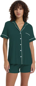 Women's Bamboo Cooling Pajama Set - Short Sleeve - 2 Piece