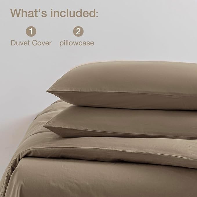 Linen Duvet Cover Set - Full - 3 Piece