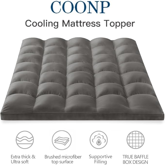 Cooling Mattress Topper - Queen - 21 in Deep Pocket