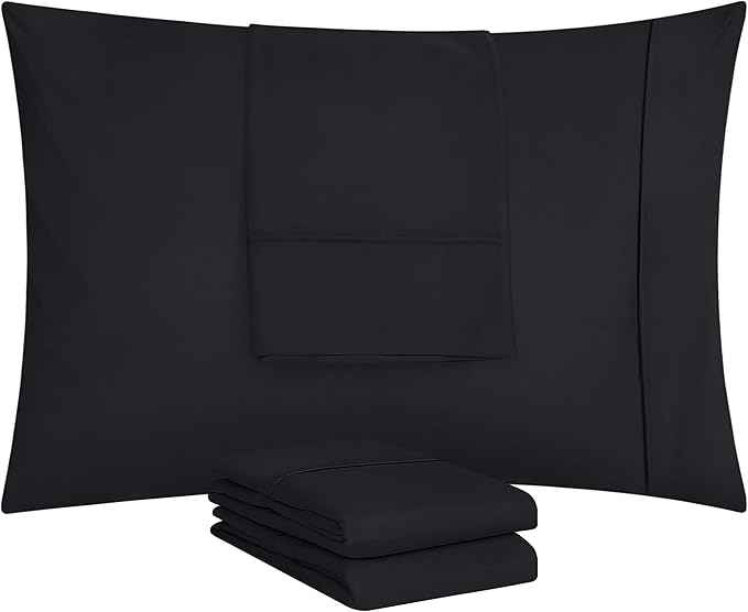 Microfiber Pillowcase Set - King - 20 x 36 in - 4 Pack