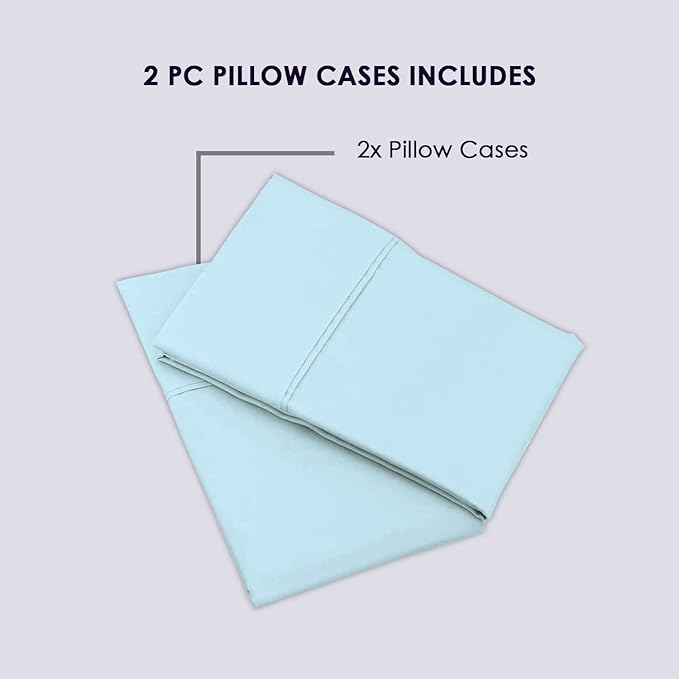 100% Cotton Pillowcase Set - Queen - 2 Piece