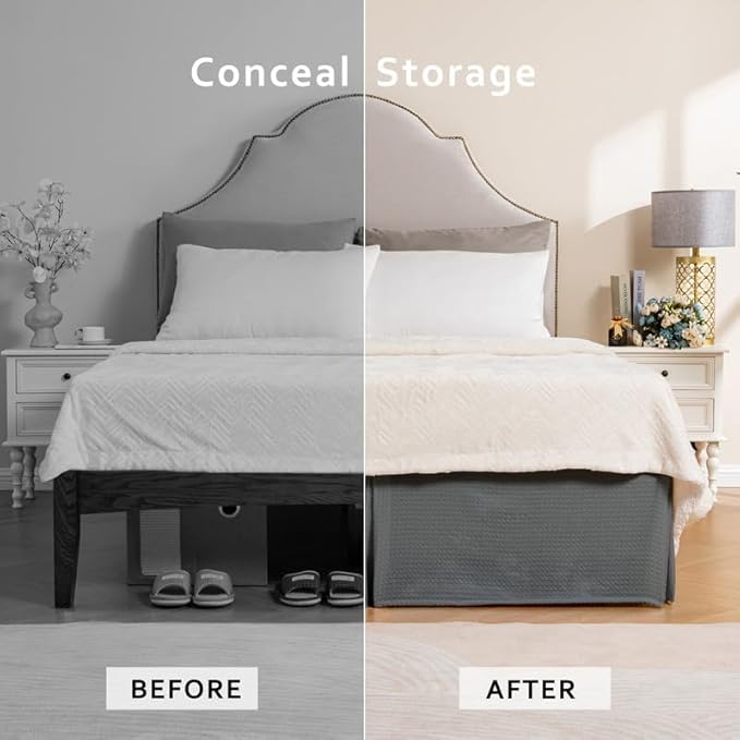 Bed Skirt - King - 12 in Drop