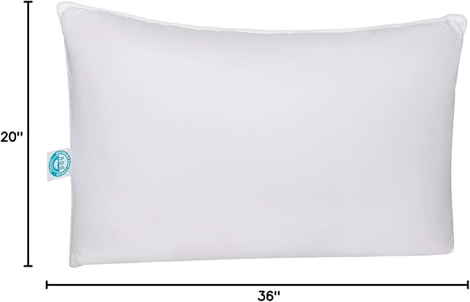 100% Cotton Bed Pillow - King - 20 x 36 in