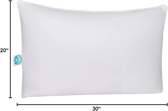 100% Cotton Bed Pillow - Queen - 20 x 30 in