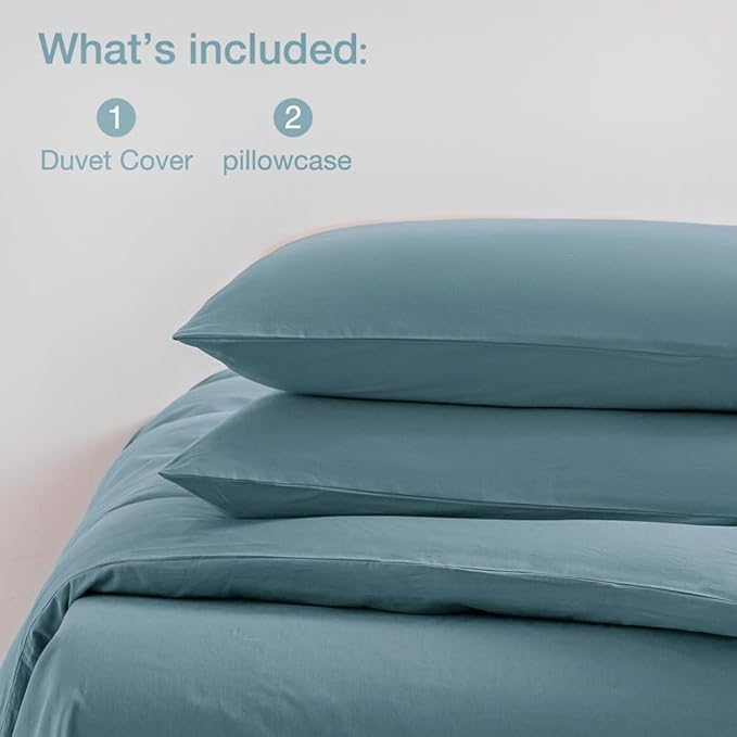 Linen Duvet Cover Set - King - 3 Piece