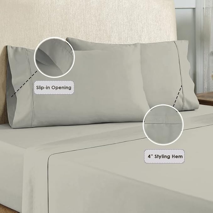 100% Cotton Pillowcase Set - Queen - 2 Piece