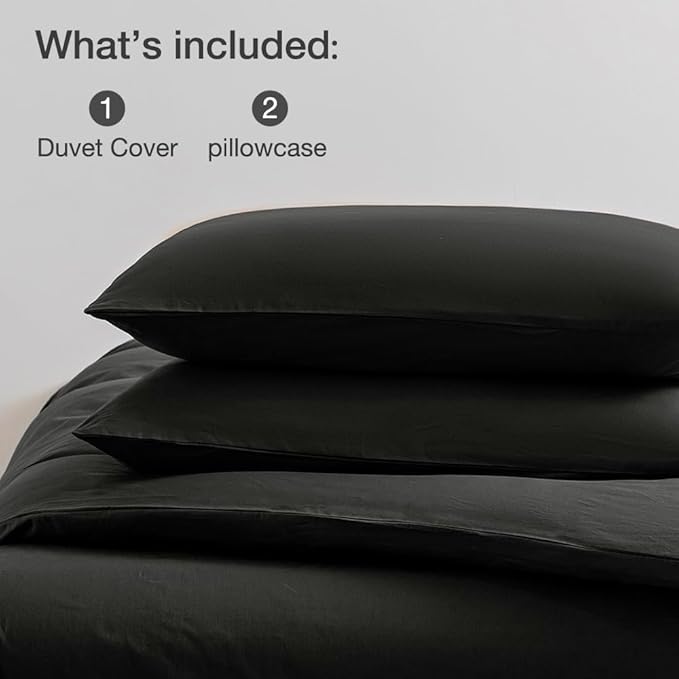 Linen Duvet Cover Set - Twin - 2 Piece