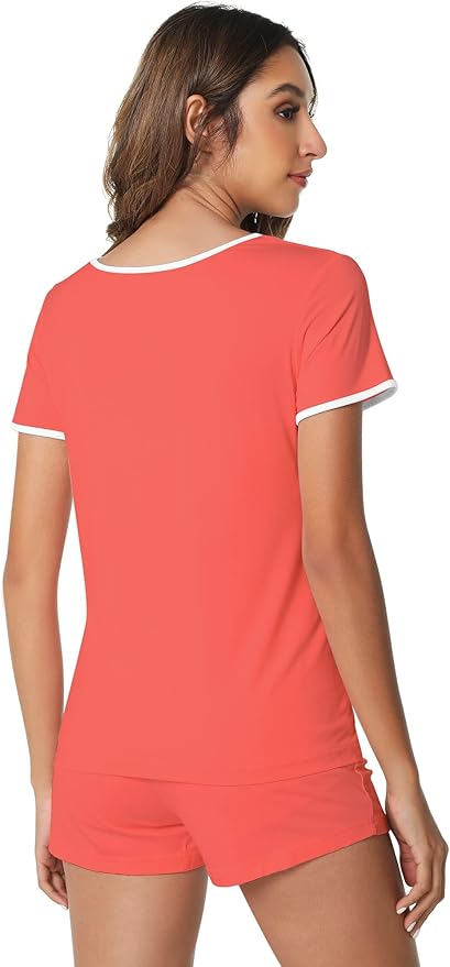 Women's Bamboo Cooling Pajama Set - Short Sleeve - 2 Piece