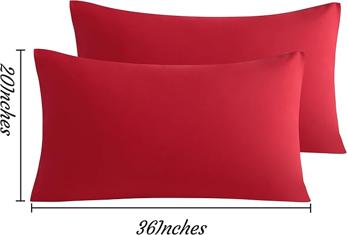 Microfiber Pillowcase Set - King - 20 x 36 in - 2 Pack - 2 Piece