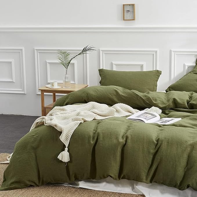 Linen Duvet Cover Set - King - 3 Piece