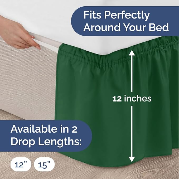 Bed Skirt - King - 12 in Drop