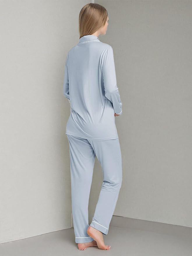 Women's Bamboo Cooling Pajama Set - Long Sleeve