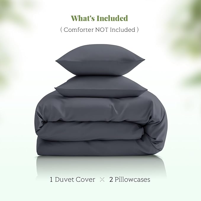 Bamboo Cooling Duvet Cover Set - Queen - 3 Piece