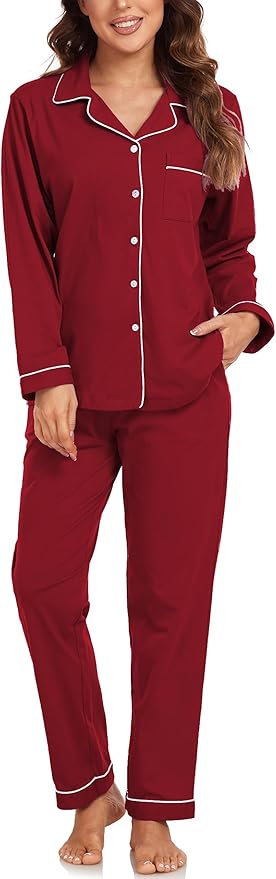 100% Cotton Pants Pajama Set - Long Sleeve - 2 Piece