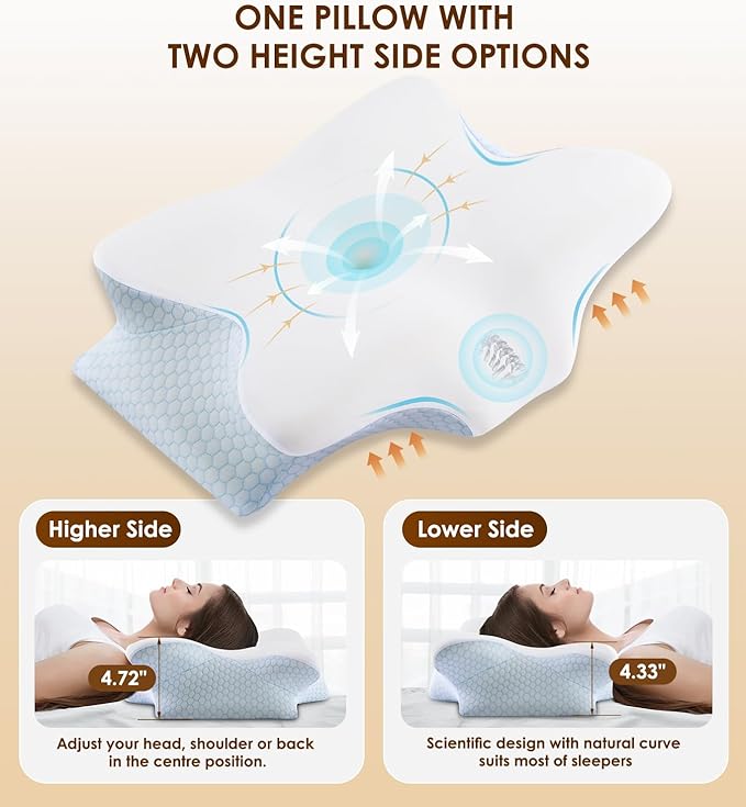 Memory Foam Cooling Bed Pillow