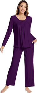 Women's Bamboo Pants Pajama Set - Long Sleeve - 2 Piece