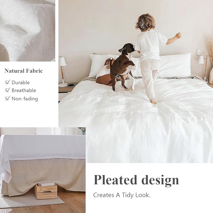 Linen Bed Skirt - King