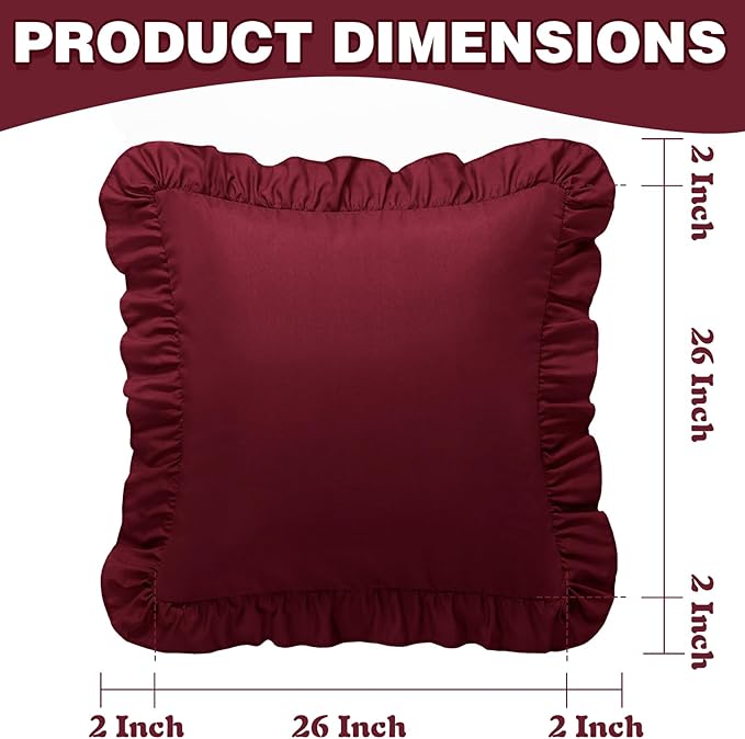 Microfiber Pillowcase Set - 26 x 26 in - 2 Piece