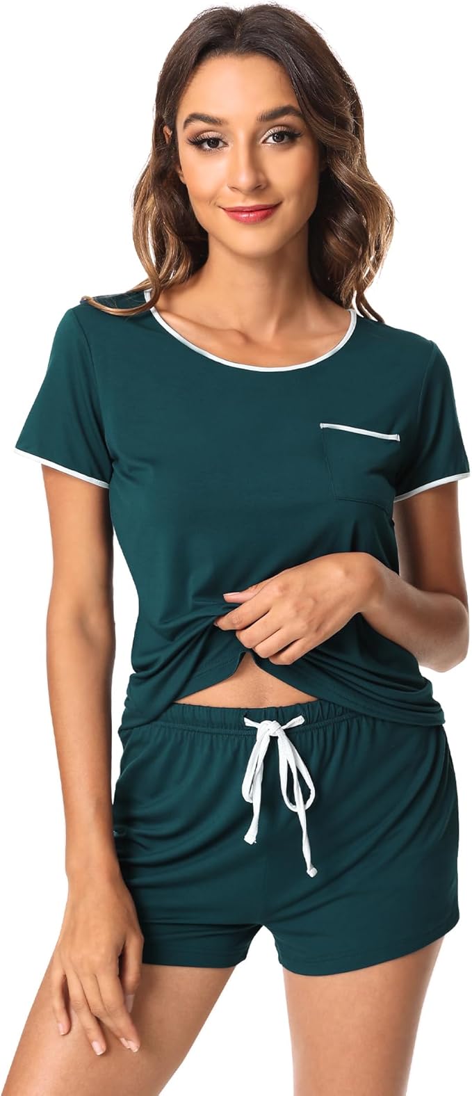 Women's Bamboo Cooling Pajama Set - Short Sleeve - 2 Piece