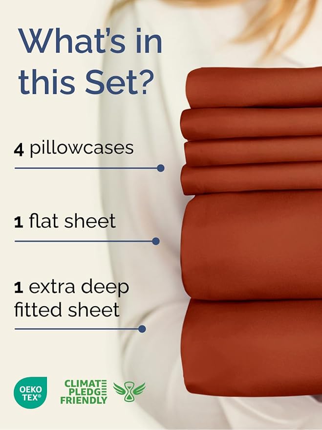 Cooling Bed Sheet Set - King - 6 Piece
