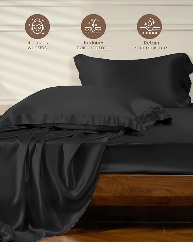 Mulberry Silk Bed Sheet Set - Queen - 4 Piece