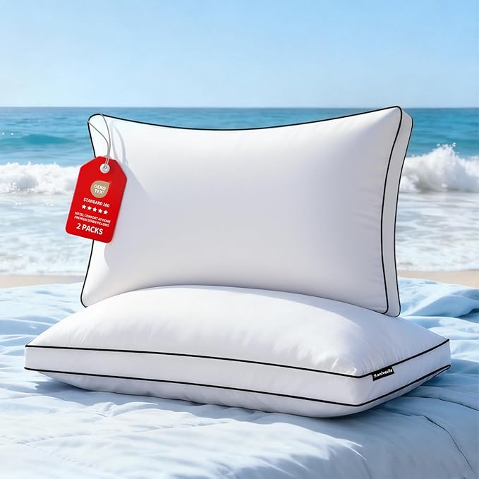 Bed Pillow - King - 20 x 36 in - 2 Pack