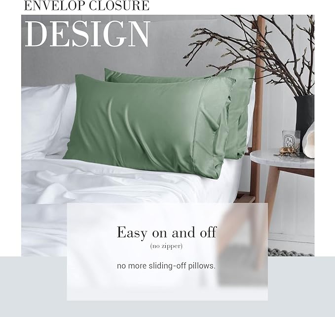 Bamboo Cooling Pillowcase Set - King - 20 x 36 in - 2 Pack - 2 Piece
