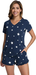 Bamboo Cooling Shorts Pajama Set - Short Sleeve - 2 Piece