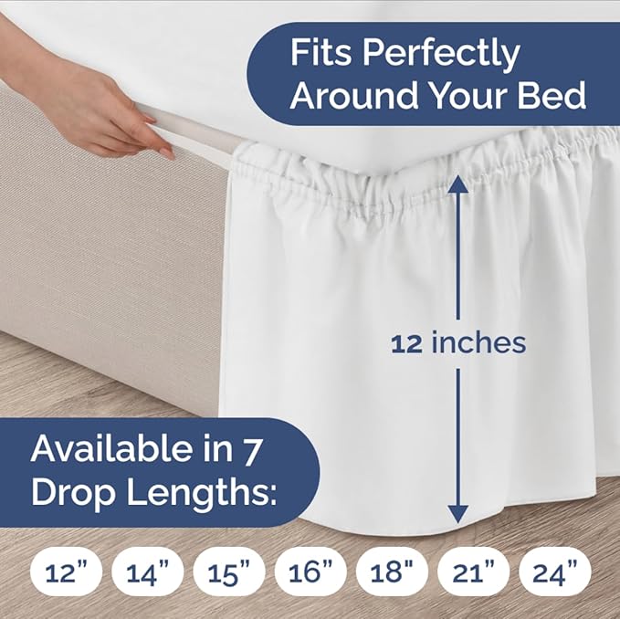 Bed Skirt - Queen - 12 in Drop