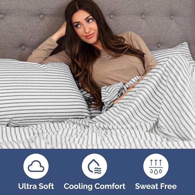 Cooling Bed Sheet Set - Queen - 4 Piece