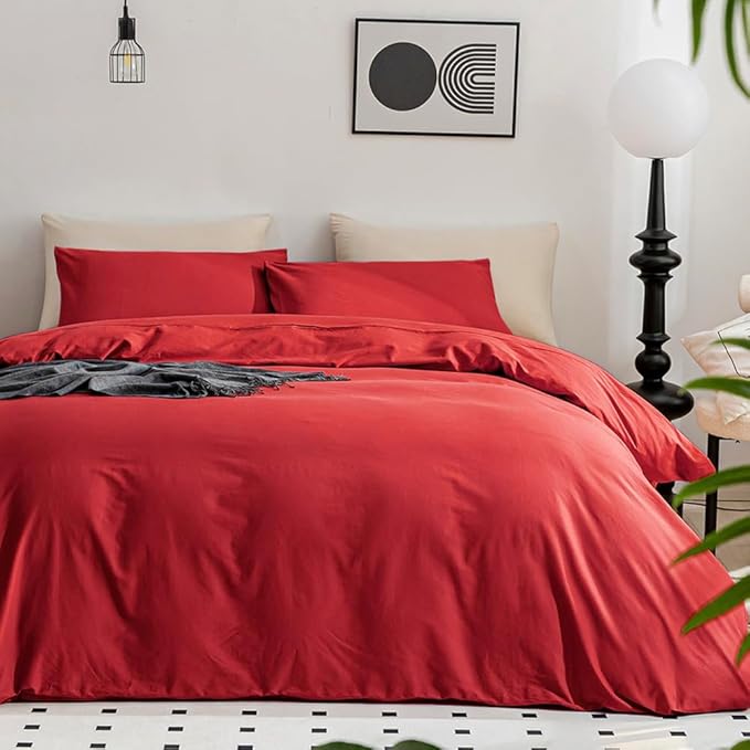Linen Duvet Cover Set - King - 3 Piece