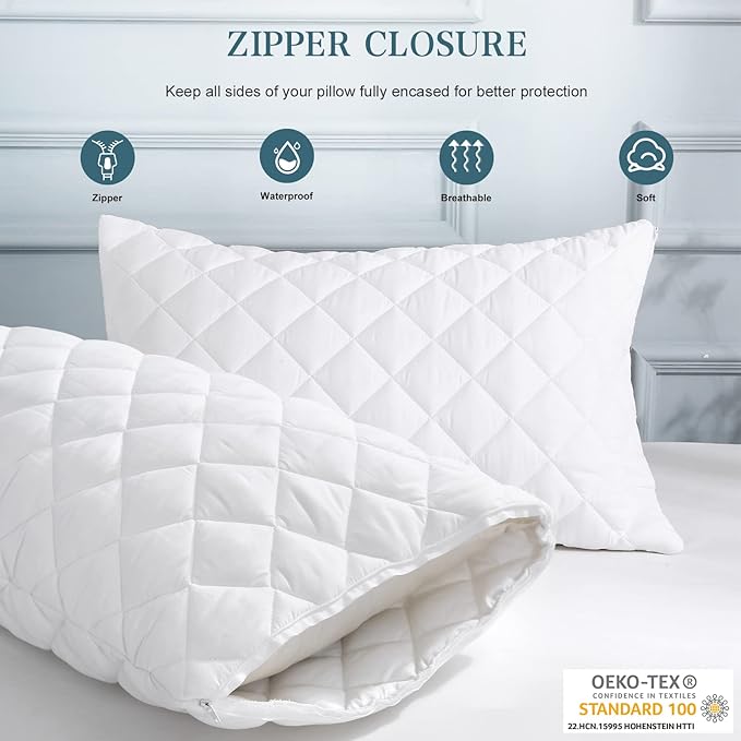 Waterproof Mattress Pad - Queen - 2 Pack