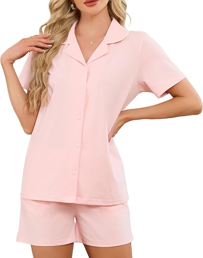 Women's Shorts Pajama Set - Short Sleeve - 2 Piece