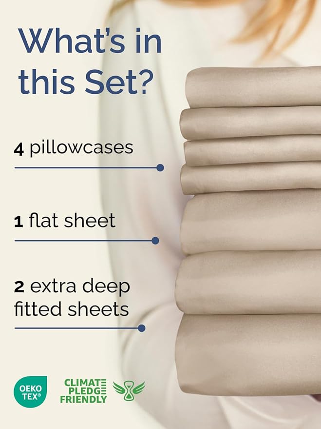 Cooling Bed Sheet Set - Split King - 7 Piece