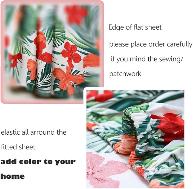 100% Cotton Bed Sheet Set - King - 4 Piece