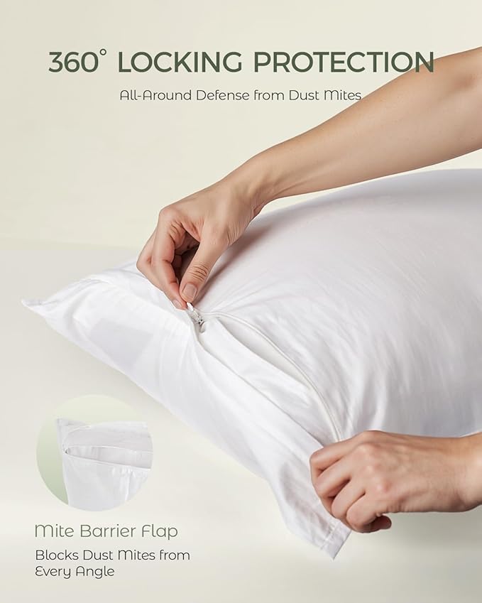 100% Cotton Hypoallergenic Pillow Protector