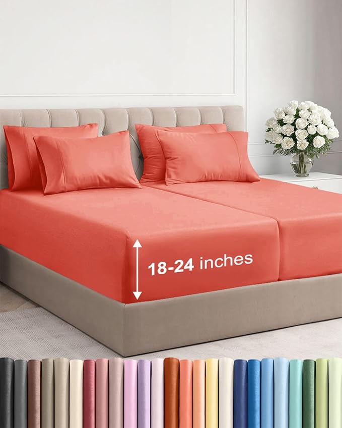 Cooling Bed Sheet Set - Split King - 7 Piece