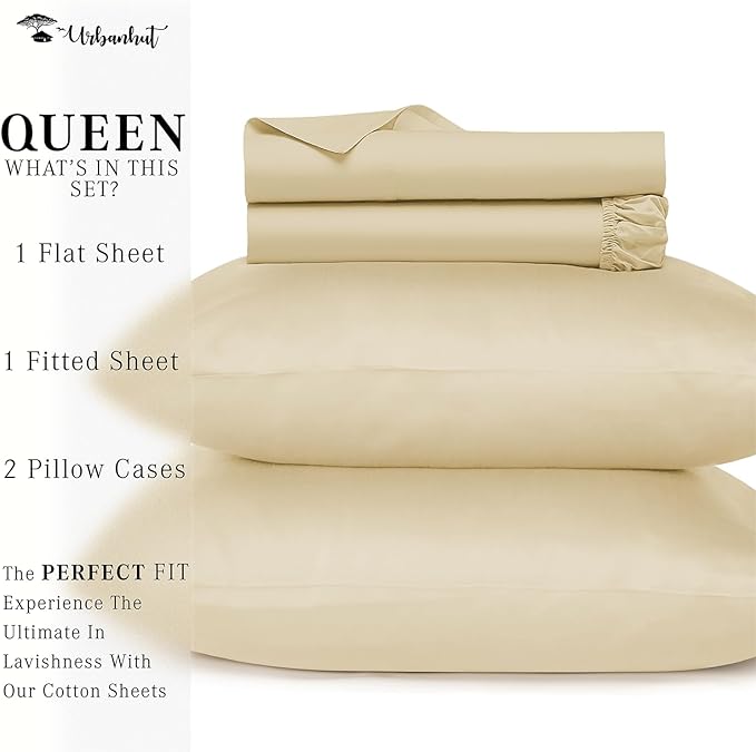 Bed Sheet Set - Queen - 16 in Deep Pocket - 4 Piece
