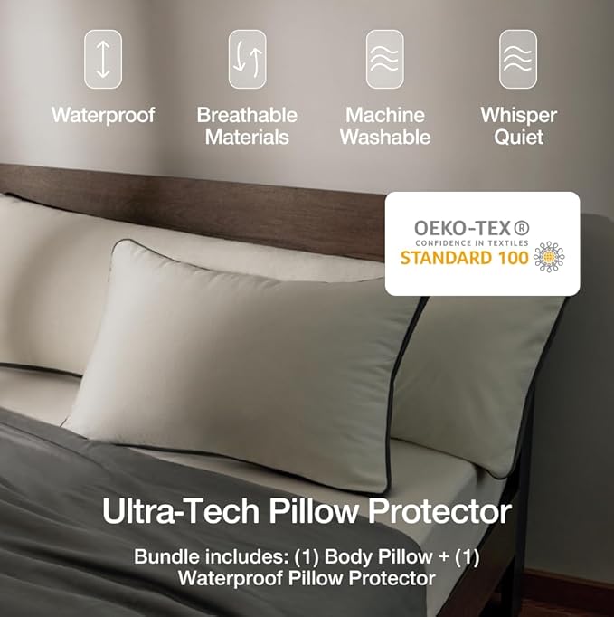 Memory Foam Waterproof Body Pillow - Full