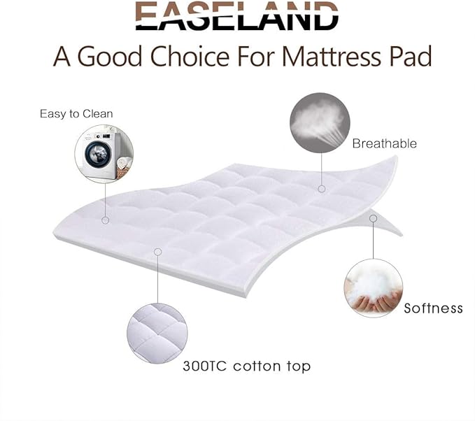 Cooling Mattress Pad - King - 78 x 80 in - 21 in Deep Pocket