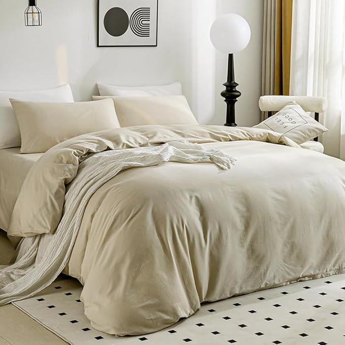 Linen Duvet Cover Set - King - 3 Piece