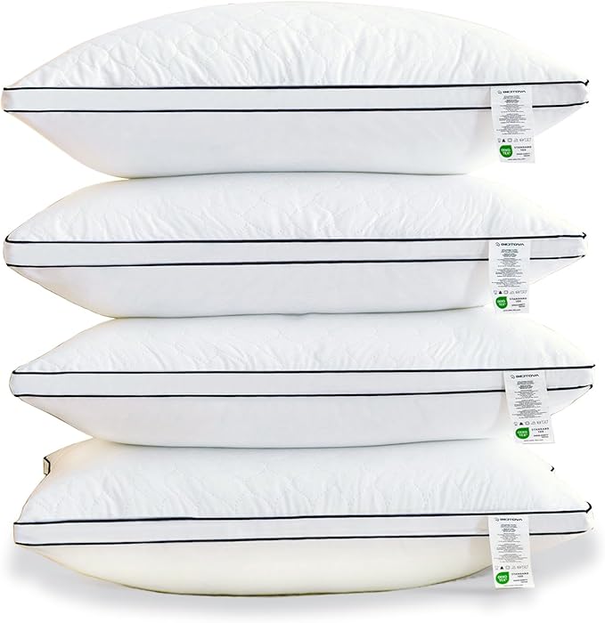 Microfiber Bed Pillow - Queen - 4 Piece