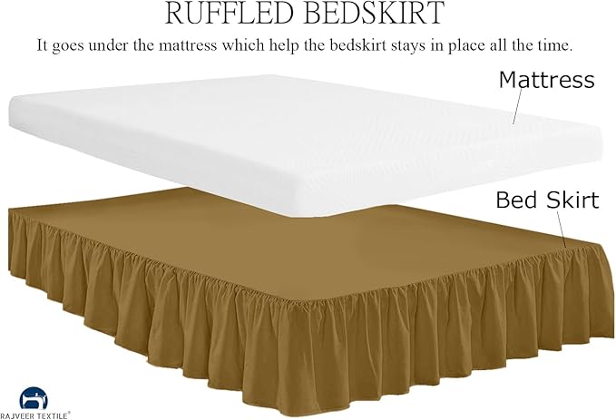Microfiber Bed Skirt - King - 15 in Drop