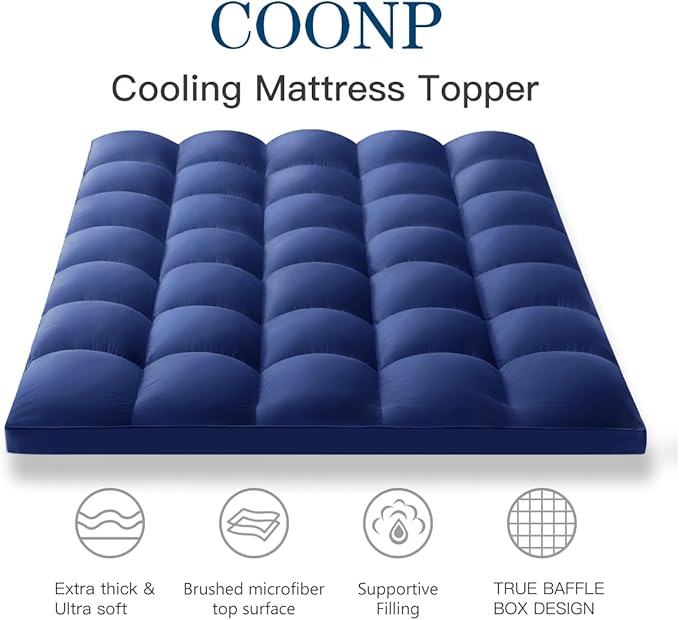 Cooling Mattress Topper - California King - 21 in Deep Pocket