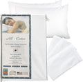 100% Cotton Hypoallergenic Pillow Protector - Queen - 3 Pack