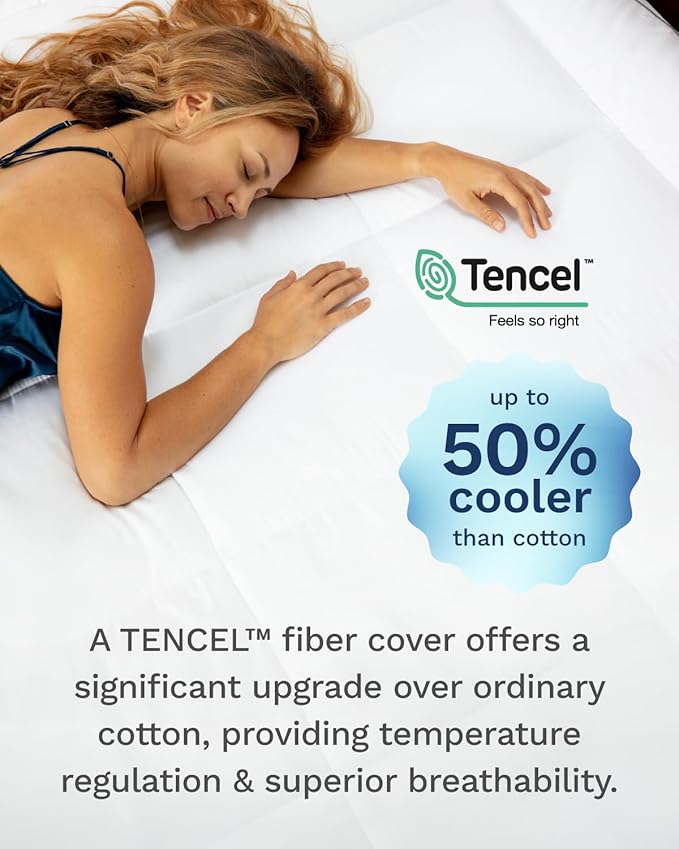 Memory Foam Cooling Mattress Topper - King