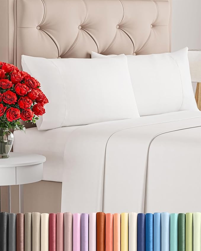 Cooling Bed Sheet Set - Twin - 16 in Deep Pocket - 4 Piece
