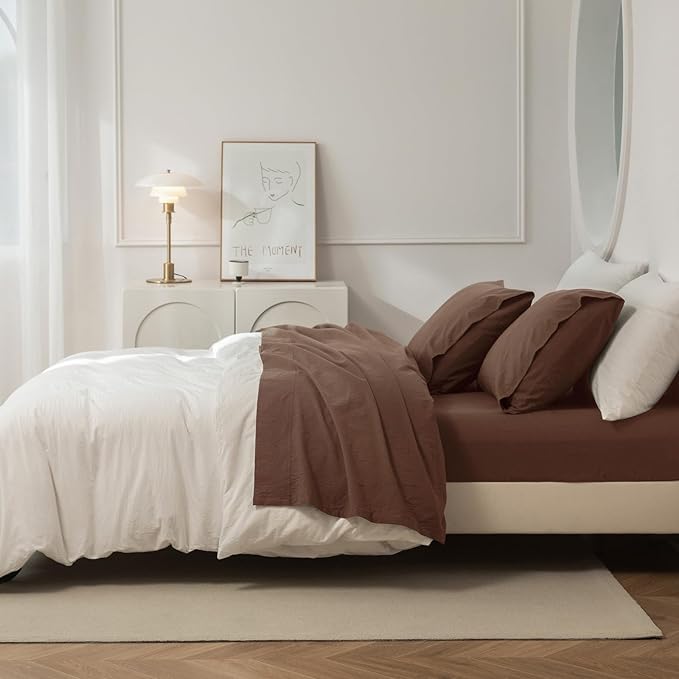 Linen Bed Sheet Set - King - 4 Piece