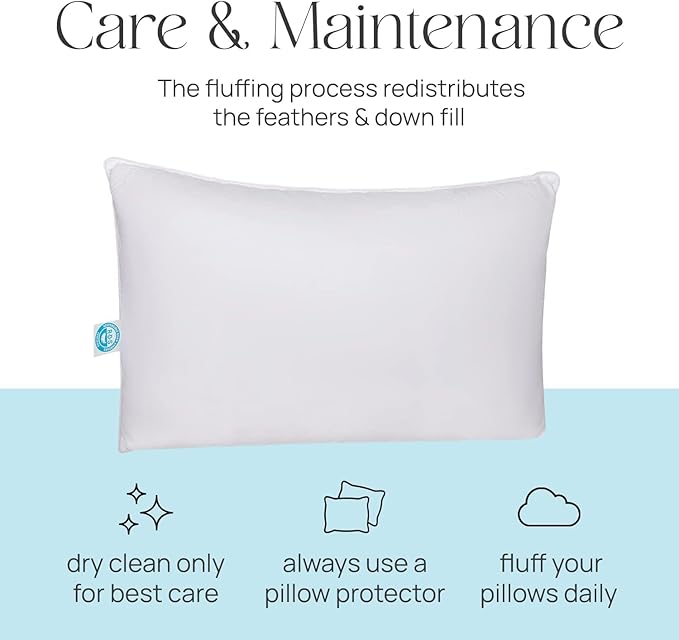 100% Cotton Bed Pillow - King - 20 x 36 in